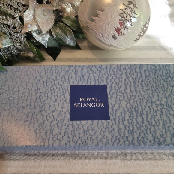 NIB Royal Selangor Roses & Ribbons Pewter Cake Serveware Set - Picture 4 of 11